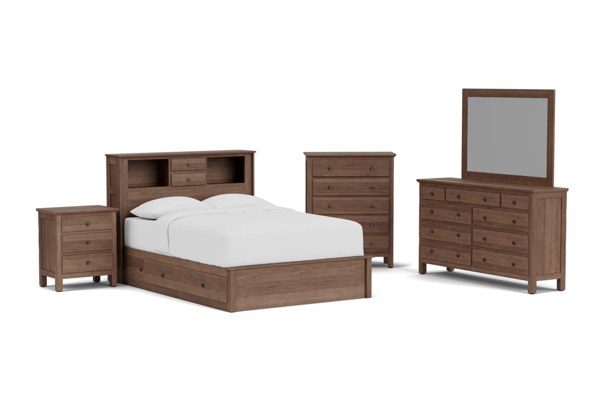 Lewiston Distressed Maple Sandalwood Storage Queen 5-Piece Set placeholder
